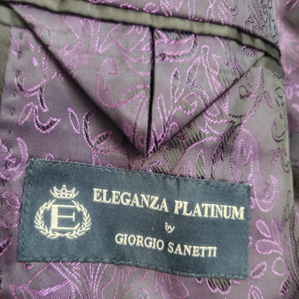 Eleganza Platinum Tuxedo Style Dinner Jacket in Blue Camo Size 46S